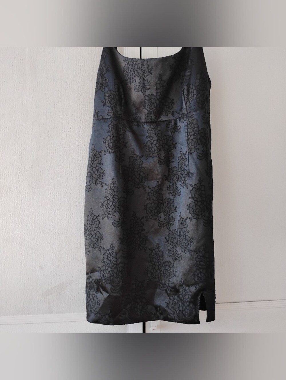 wild fable Black Satin Dress